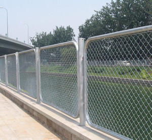 40x40 6.0mm Diamond Chain Link Fence Galvanized Wire Mesh Security