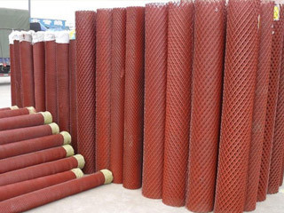 RAL ตาข่ายแผ่นเหล็กขยายสี 50 * 100 มม. สำหรับฐานรองรับหลุม Shotcrete